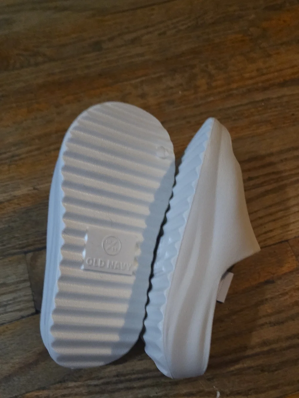 Old Navy Kids White Slide Sandals - Simple Open Toe Slides